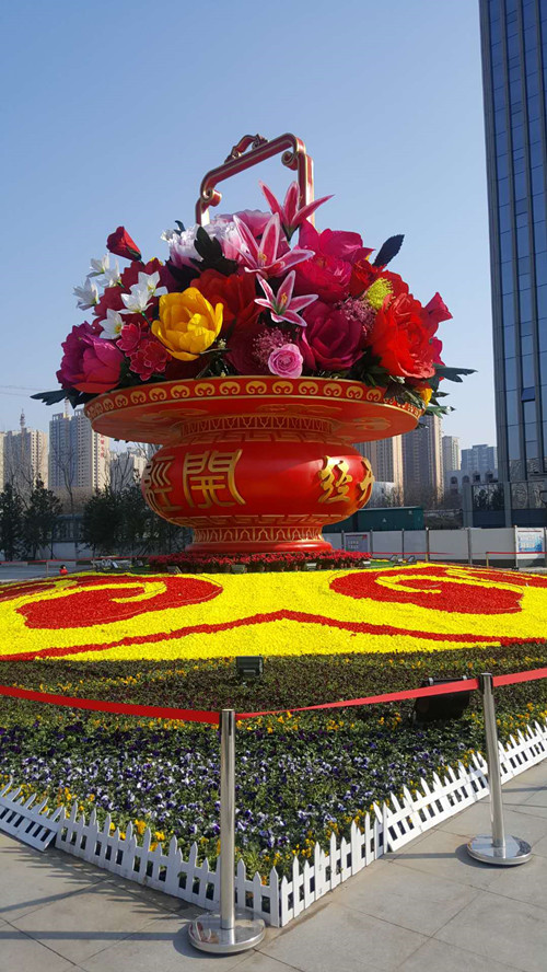 经开玻璃钢花篮